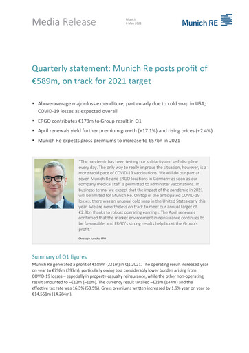 Thumbnail Munich RE (Münchener Rück) Quarterly Report 2021-q1