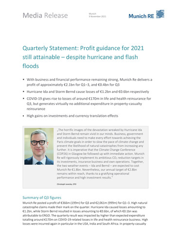 Thumbnail Munich RE (Münchener Rück) Quarterly Report 2021-q3