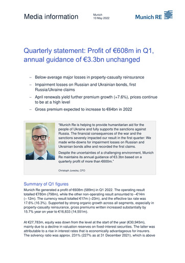 Thumbnail Munich RE (Münchener Rück) Quarterly Report 2022-q1