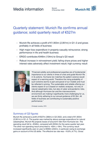 Thumbnail Munich RE (Münchener Rück) Quarterly Report 2022-q3