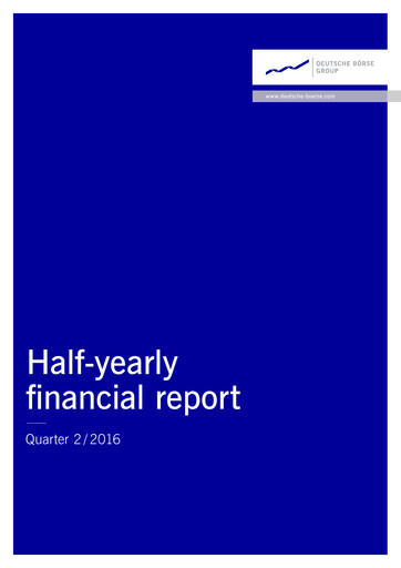 Miniature Deutsche Börse Rapport semestriel 2016-h1