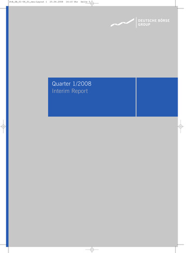 Miniature Deutsche Börse Rapport trimestriel 2008-q1