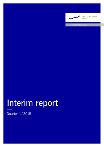 Miniature Deutsche Börse Rapport trimestriel 2015-q1