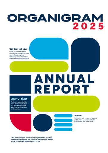 Thumbnail OrganiGram Holdings
 Annual Report fy2025