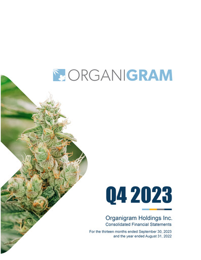Thumbnail OrganiGram Holdings
 Financial Statement fy2023