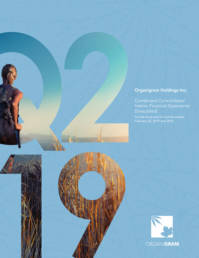 Vorschaubild OrganiGram Holdings
 Quartalsbericht 2019-q2