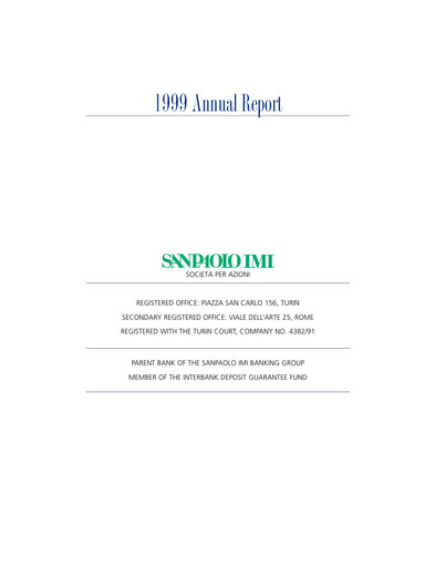 Vorschaubild Intesa Sanpaolo Jahresbericht 1999