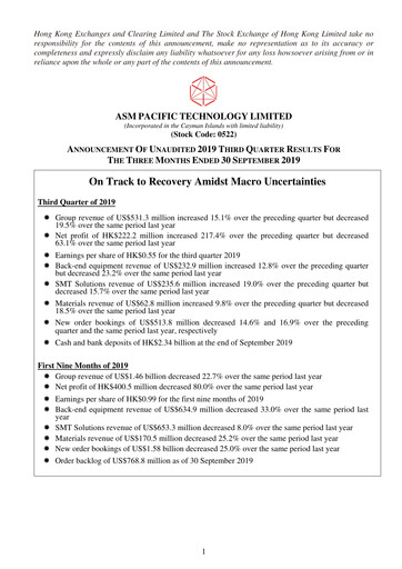 Thumbnail ASMPT
 (ASM Pacific Technology) Quarterly Report 2019-q3