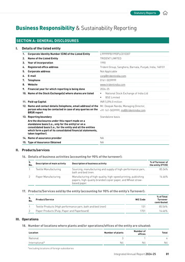 Thumbnail Trident ESG Report 2024-2025