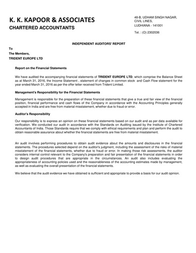 Vorschaubild Trident Finanzmitteilung 2015-2016