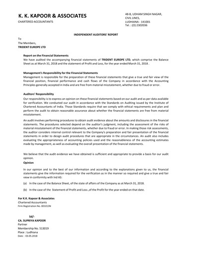 Vorschaubild Trident Finanzmitteilung 2017-2018