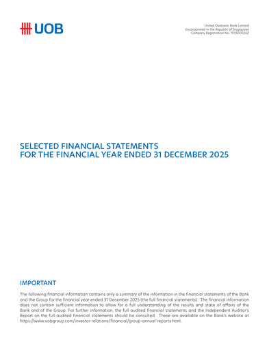 Miniature UOB Bilan financier 2025