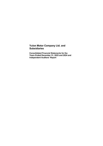 Thumbnail Yulon Motor Company Financial Statement 2025