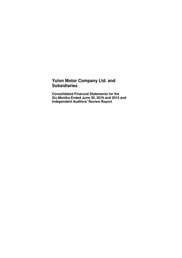 Thumbnail Yulon Motor Company Half-year Report 2016-h1