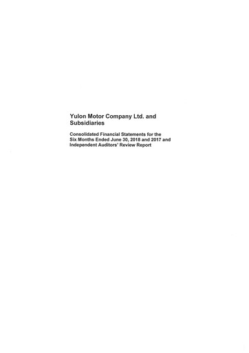 Thumbnail Yulon Motor Company Half-year Report 2018-h1