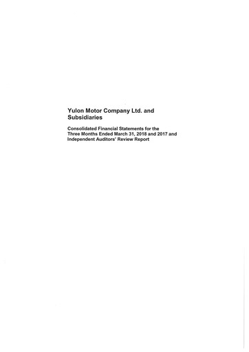 Thumbnail Yulon Motor Company Quarterly Report 2018-q1