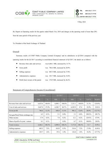 Vorschaubild Com7 Public Company Quartalsbericht 2018-q1