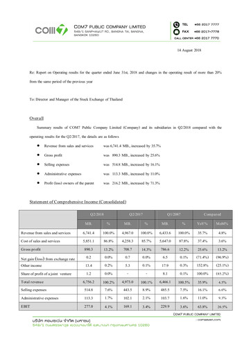 Vorschaubild Com7 Public Company Quartalsbericht 2018-q2