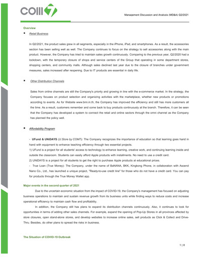 Vorschaubild Com7 Public Company Quartalsbericht 2021-q2