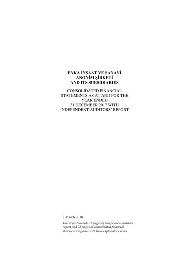 Miniature ENKA Bilan financier 2017