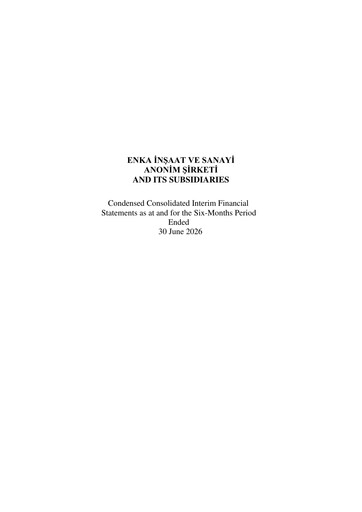 Thumbnail ENKA Half-year Report 2026-h1