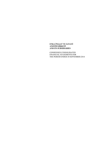 Miniature ENKA Rapport trimestriel 2014-q3