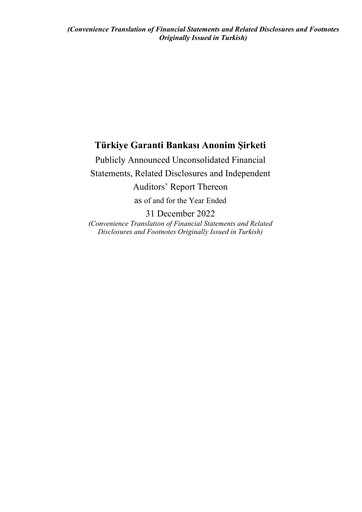 Thumbnail GarantiBank Financial Report 2022