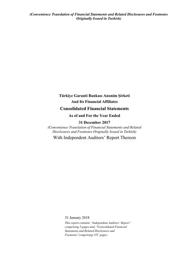 Thumbnail GarantiBank Financial Statement 2017