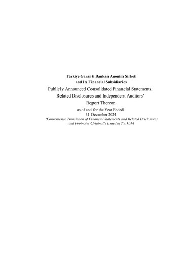 Thumbnail GarantiBank Financial Statement 2024