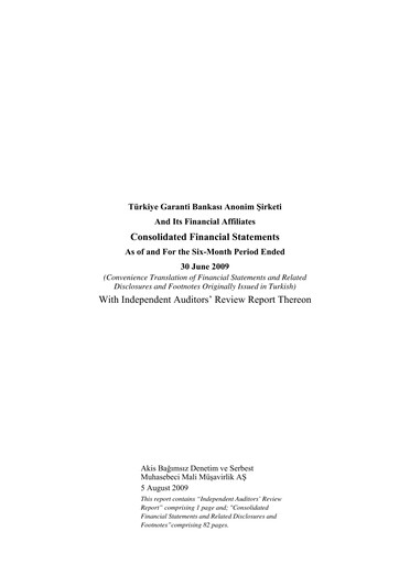 Thumbnail GarantiBank Half-year Report 2009