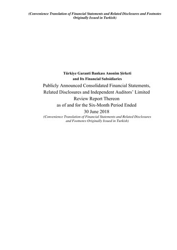 Thumbnail GarantiBank Half-year Report 2018