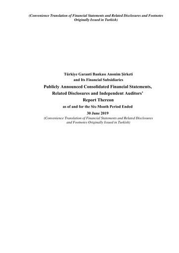 Thumbnail GarantiBank Half-year Report 2019