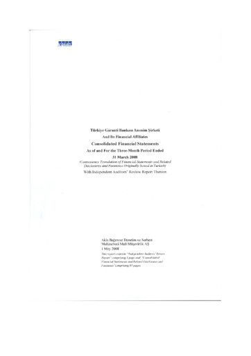 Thumbnail GarantiBank Quarterly Report 2008-q1