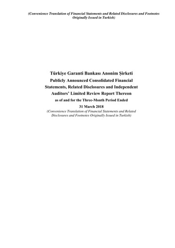 Thumbnail GarantiBank Quarterly Report 2018-q1