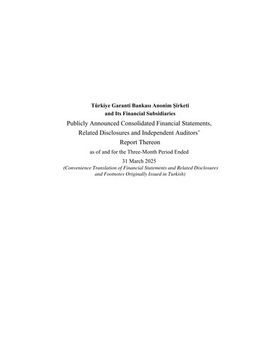 Thumbnail GarantiBank Quarterly Report 2025-q1