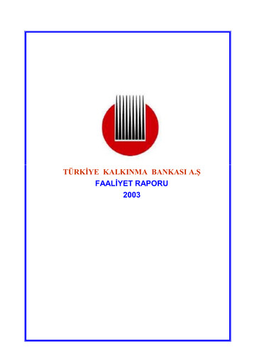 Thumbnail Türkiye Kalkınma Annual Report 2003