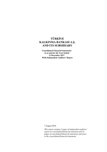 Thumbnail Türkiye Kalkınma Financial Statement 2017