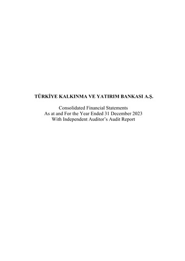 Thumbnail Türkiye Kalkınma Financial Statement 2023