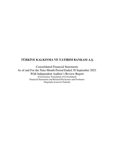 Thumbnail Türkiye Kalkınma Quarterly Report 2021-q3