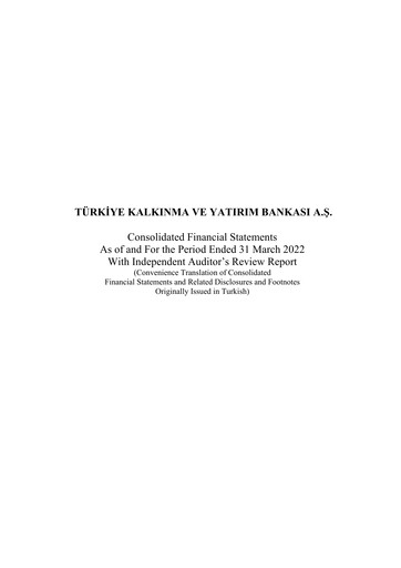 Thumbnail Türkiye Kalkınma Quarterly Report 2022-q1