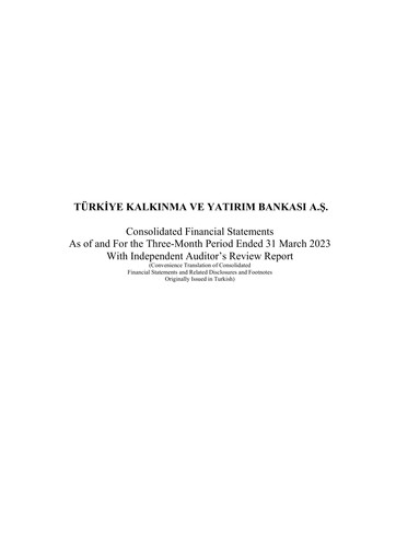 Thumbnail Türkiye Kalkınma Quarterly Report 2023-q1