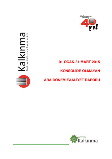 Thumbnail Türkiye Kalkınma Quarterly Report 2015-q1