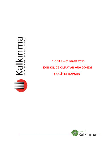 Thumbnail Türkiye Kalkınma Quarterly Report 2016-q1