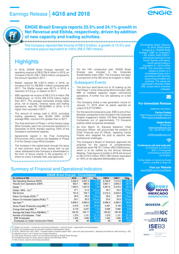 Vorschaubild ENGIE Brasil
 Quartalsbericht 2018-q4