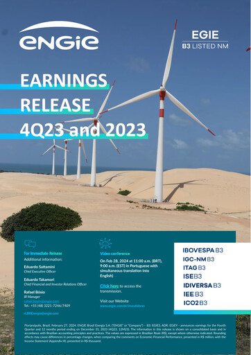 Vorschaubild ENGIE Brasil
 Quartalsbericht 2023-q4