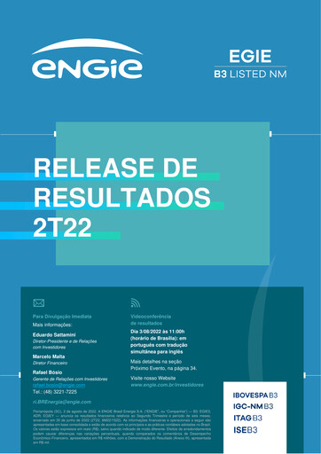 Vorschaubild ENGIE Brasil
 Quartalsbericht 2022-q2