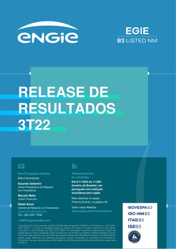 Vorschaubild ENGIE Brasil
 Quartalsbericht 2022-q3