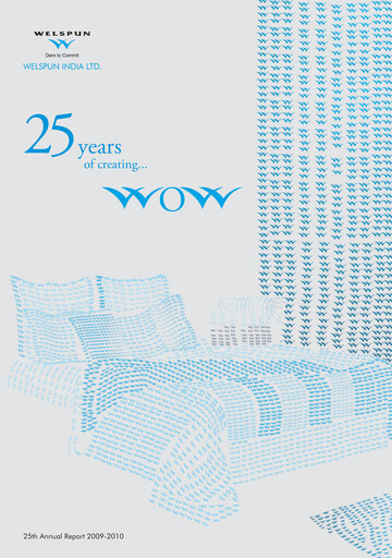 Thumbnail Welspun India Annual Report 2009-2010