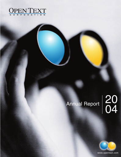 Thumbnail OpenText Annual Report 2004