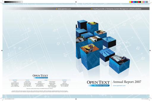 Thumbnail OpenText Annual Report 2007